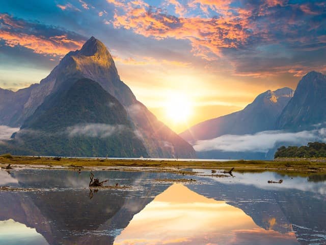Vista do Milford Sound, na Nova Zelândia